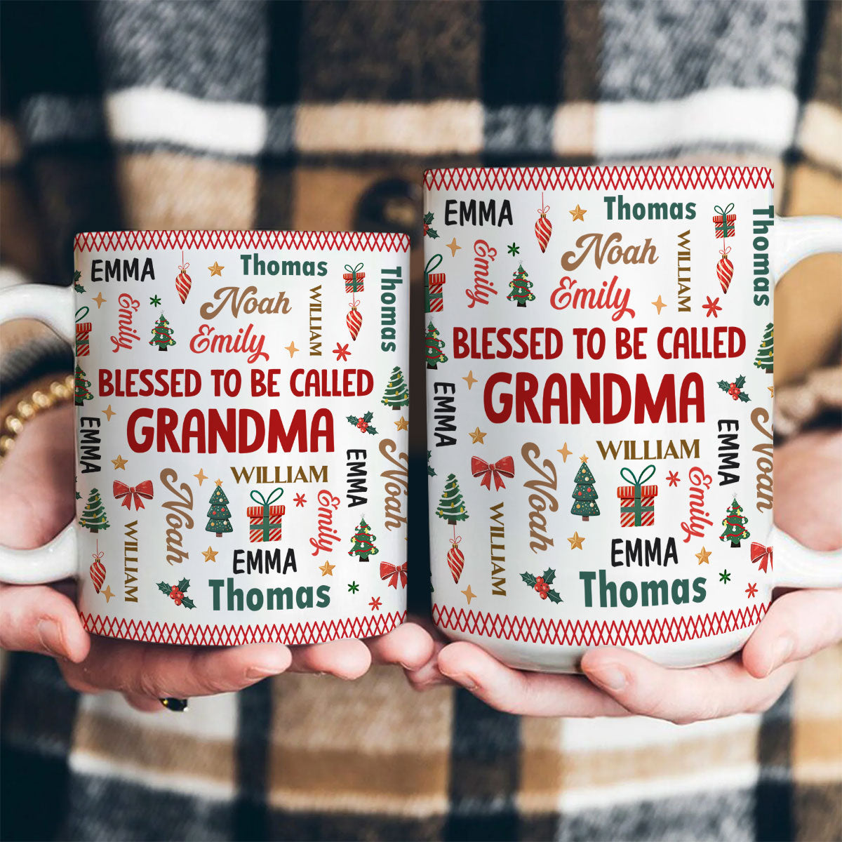 Blessed To Be Called Grandma - Personalized Ceramic Coffee Mug