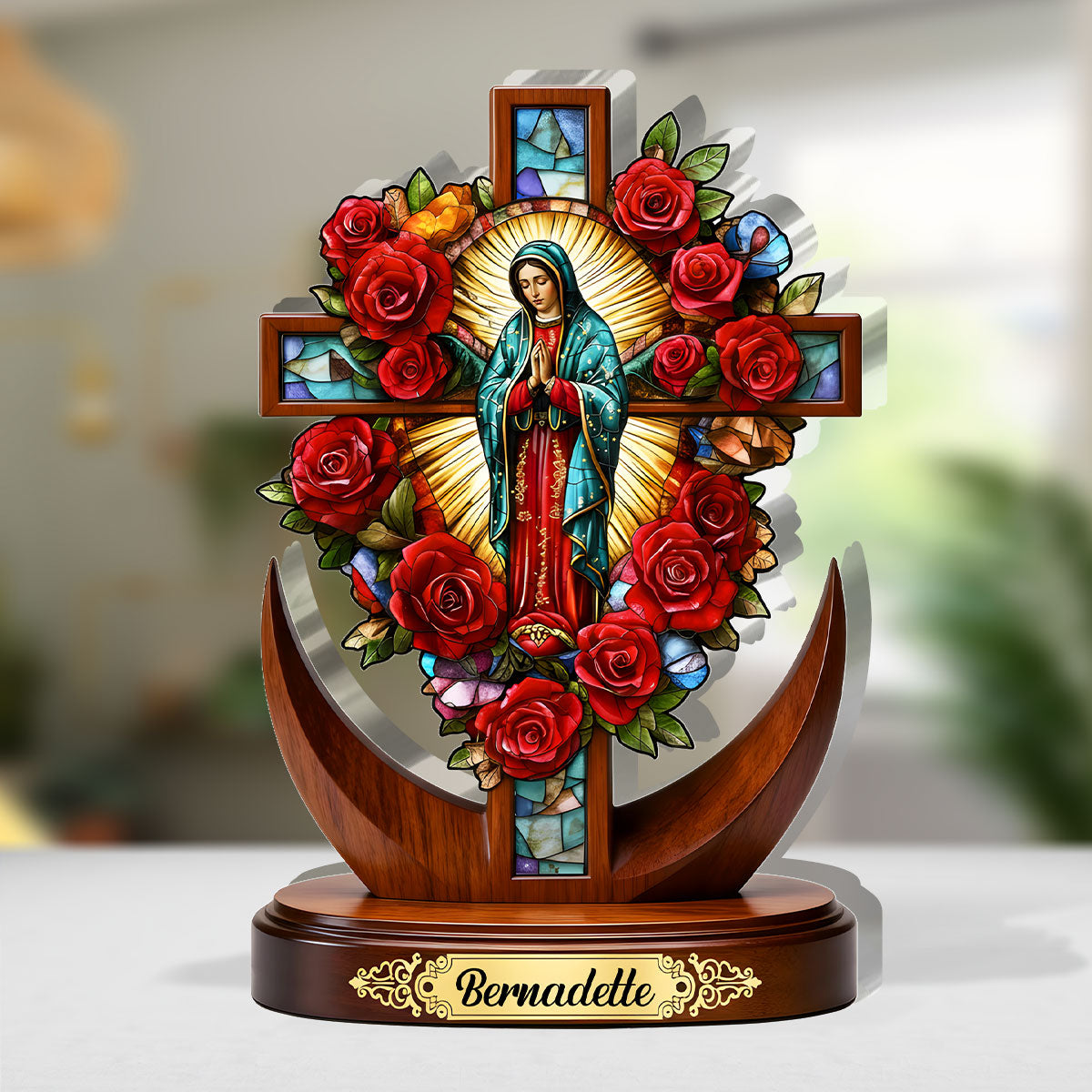 Faith Floral Decor - Personalized Acrylic Plaque GAPJS10135