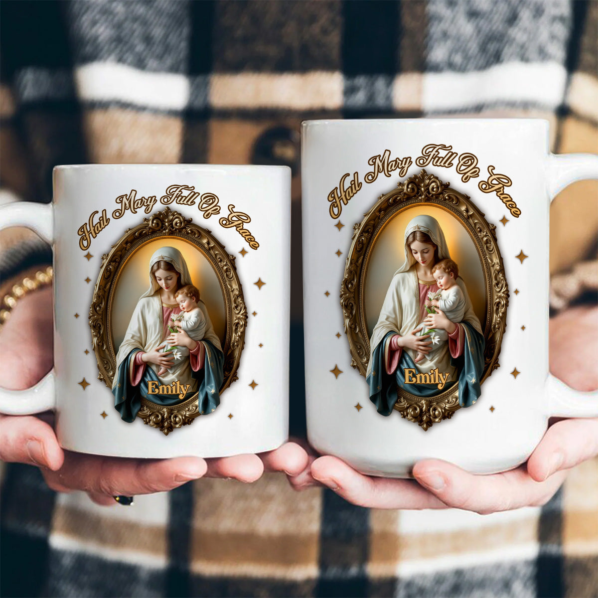 Hail Mary Full Of Grace - Personalized Ceramic Coffee Mug