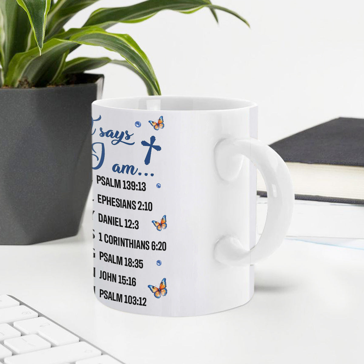 God Says I Am - Personalized Ceramic Coffee Mug