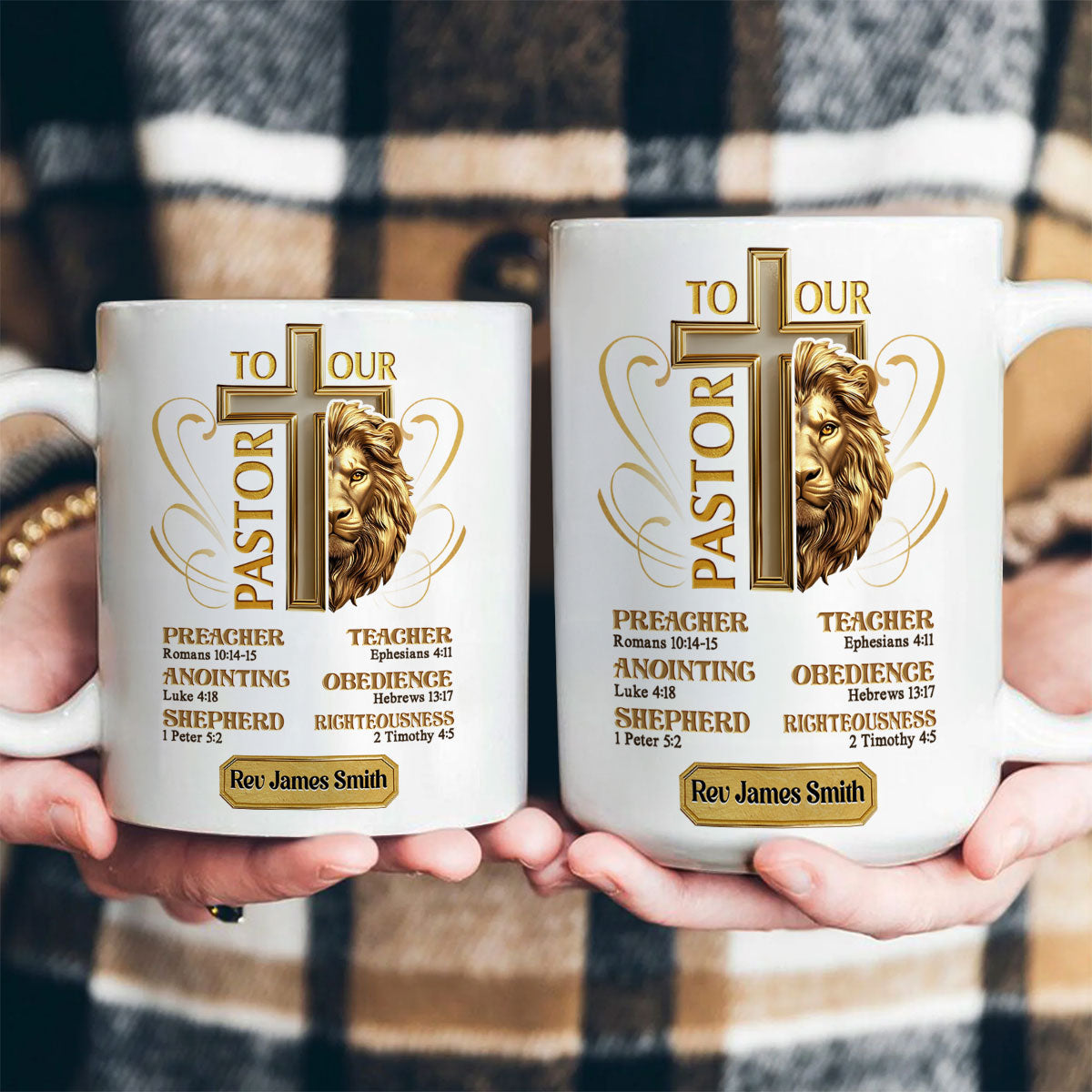 Faith-Inspired Gift for Pastor - Personalized Ceramic Coffee Mug