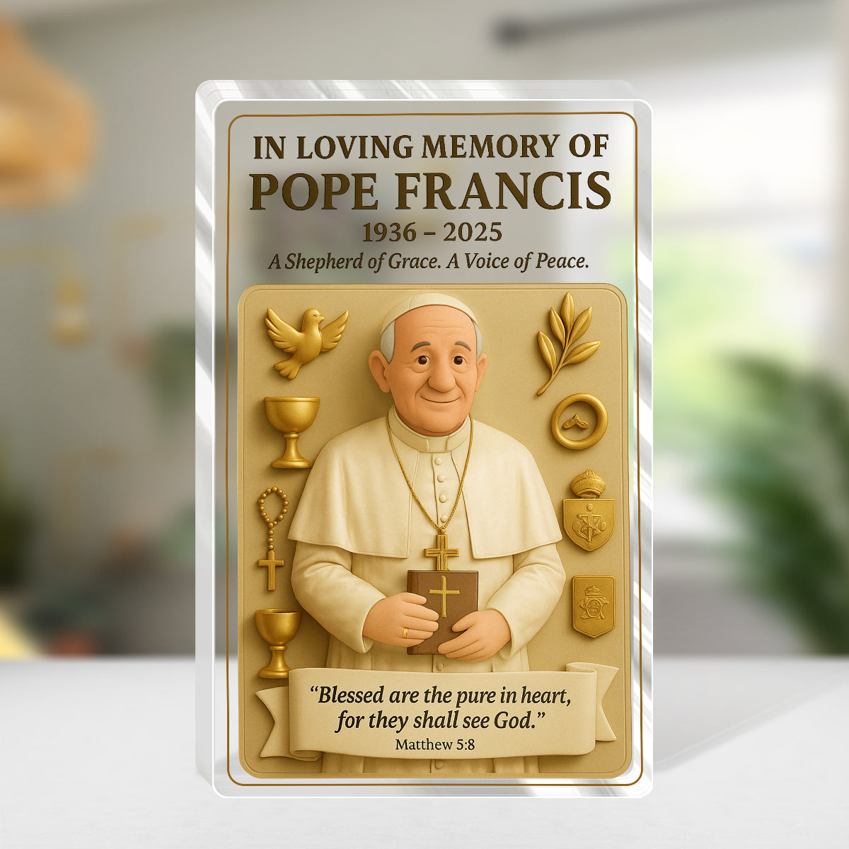 Thank You Father - Custom Shaped Acrylic Plaque GAPJS10257