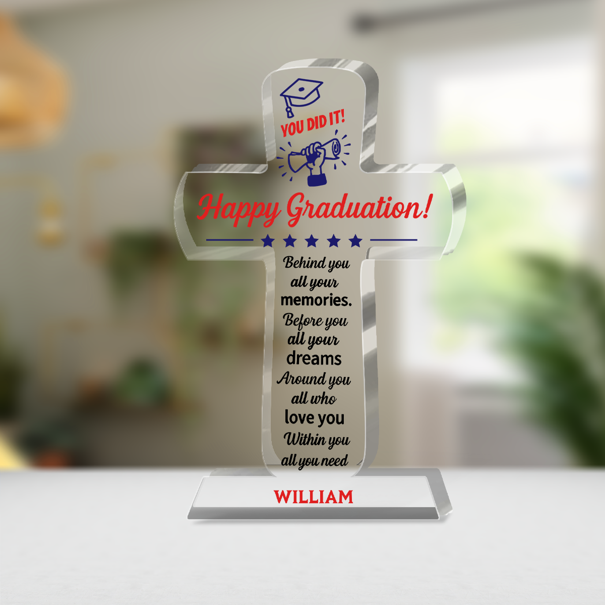 You Did It - Personalized Acrylic Plaque - Gift for Graduate GAPJS10271