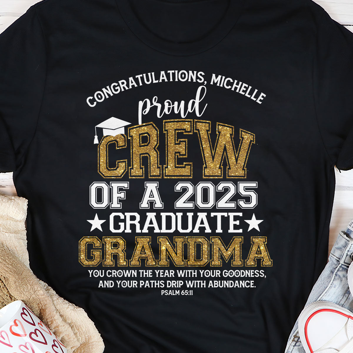 Proud Crew Of A 2025 Graduate - Personalized 2D Unisex T-shirt GMJSTS200089