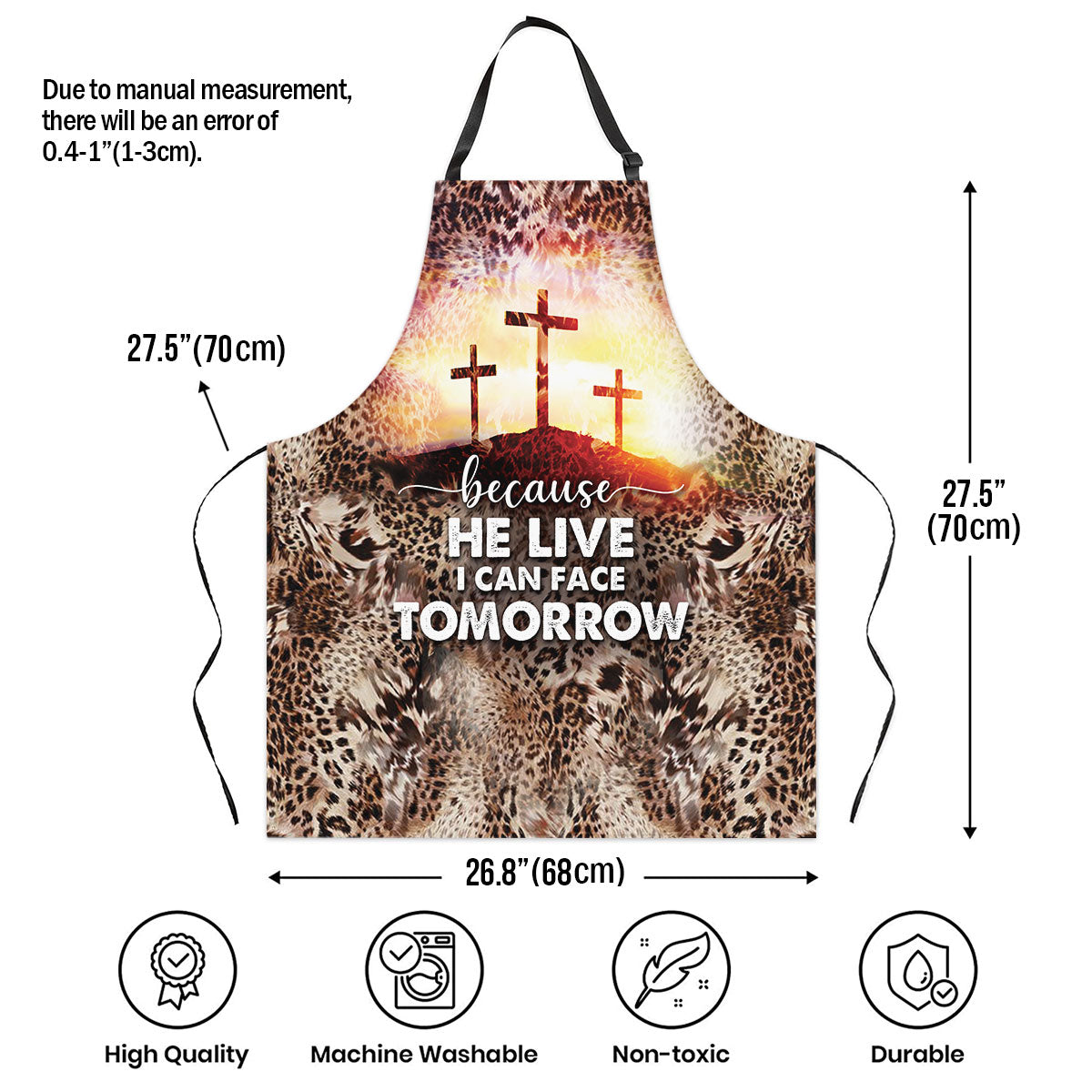 Because He Lives - Christian Apron for Women