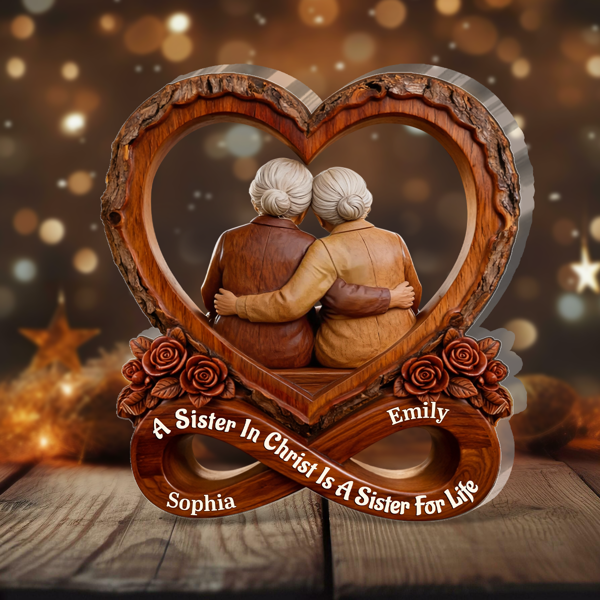 A Sister In Christ Is A Sister For Life - Custom Acrylic Plaque GAPJS10147
