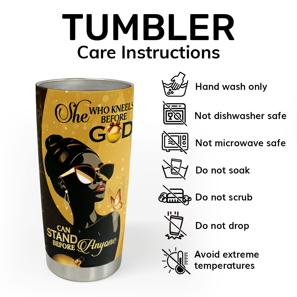 Faith Quote - Personalized Stainless Steel Tumbler