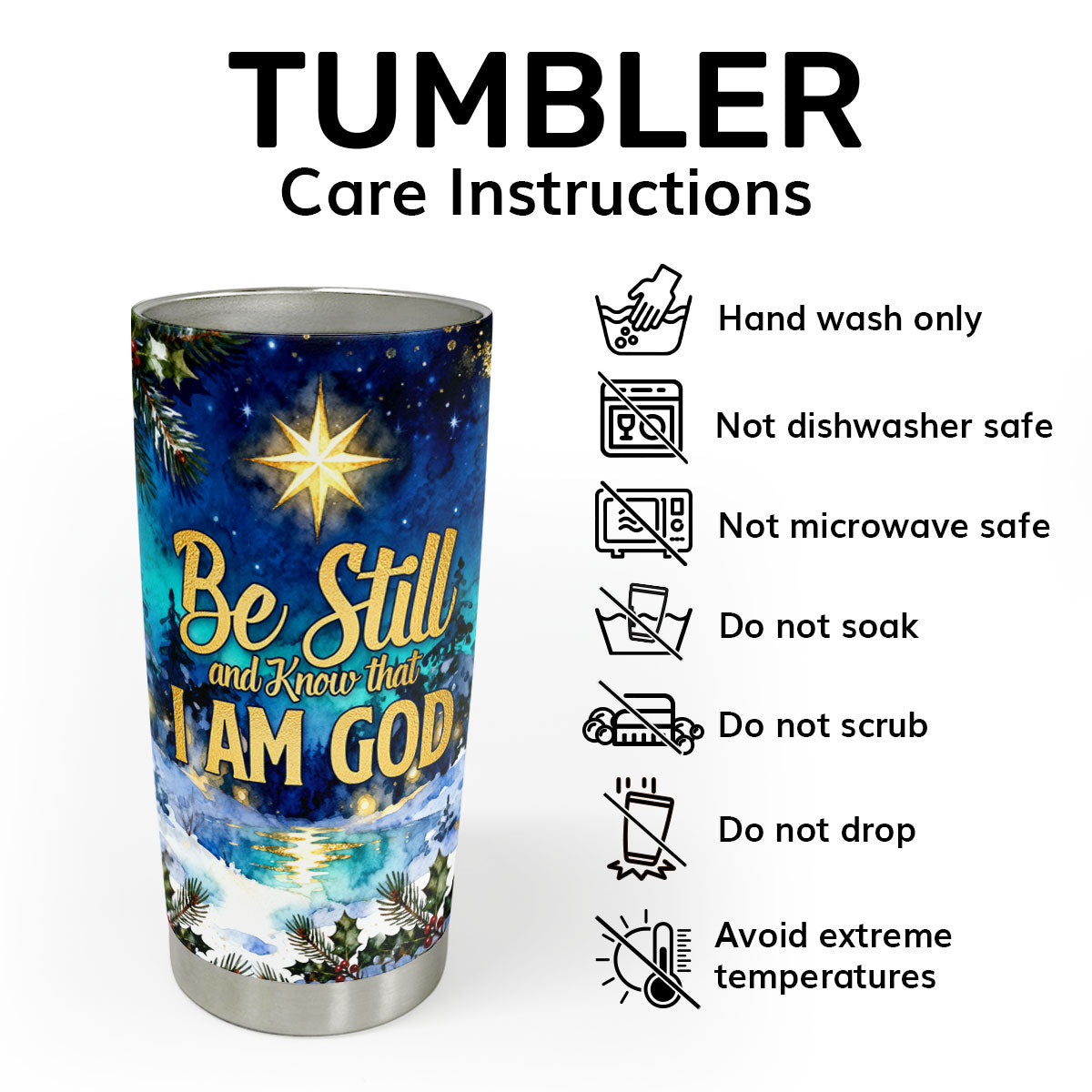 Be Still And Know That I Am God - Personalized Tumbler