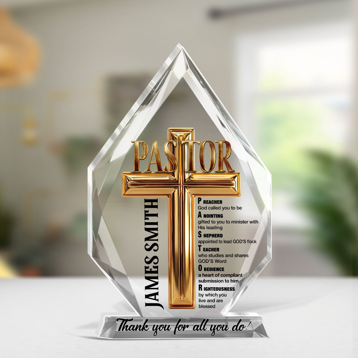 To My Pastor - Personalized Acrylic Keepsake Plaque GAPJS10220