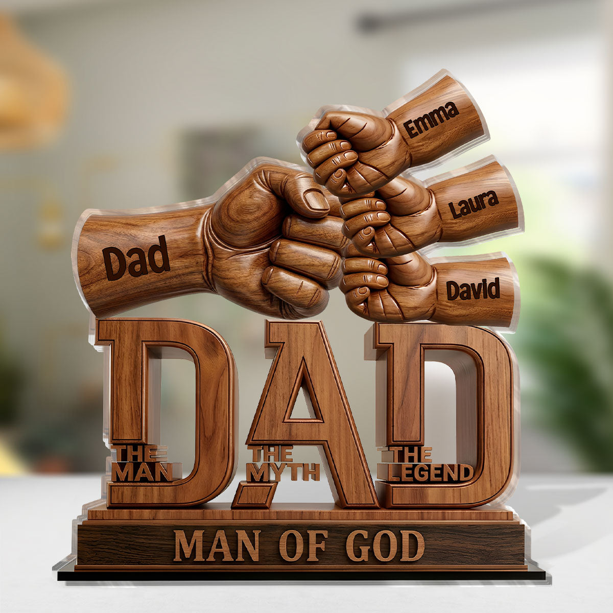 Dad The Man The Myth The Legend - Personalized Acrylic Plaque GAPJS10059