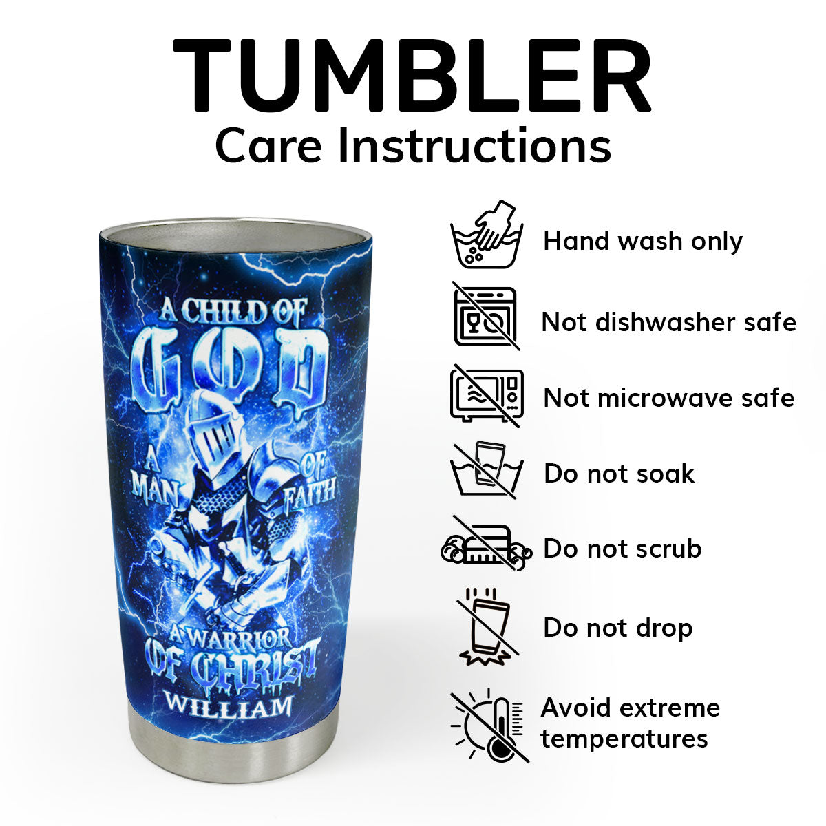 Child Of God - Personalized Stainless Steel Tumbler