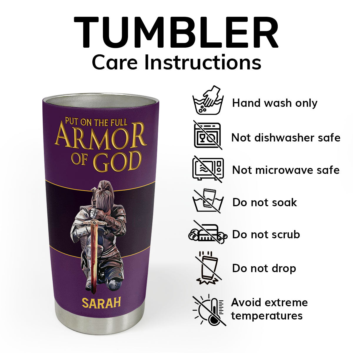 Faith Quote - Personalized Stainless Steel Tumbler