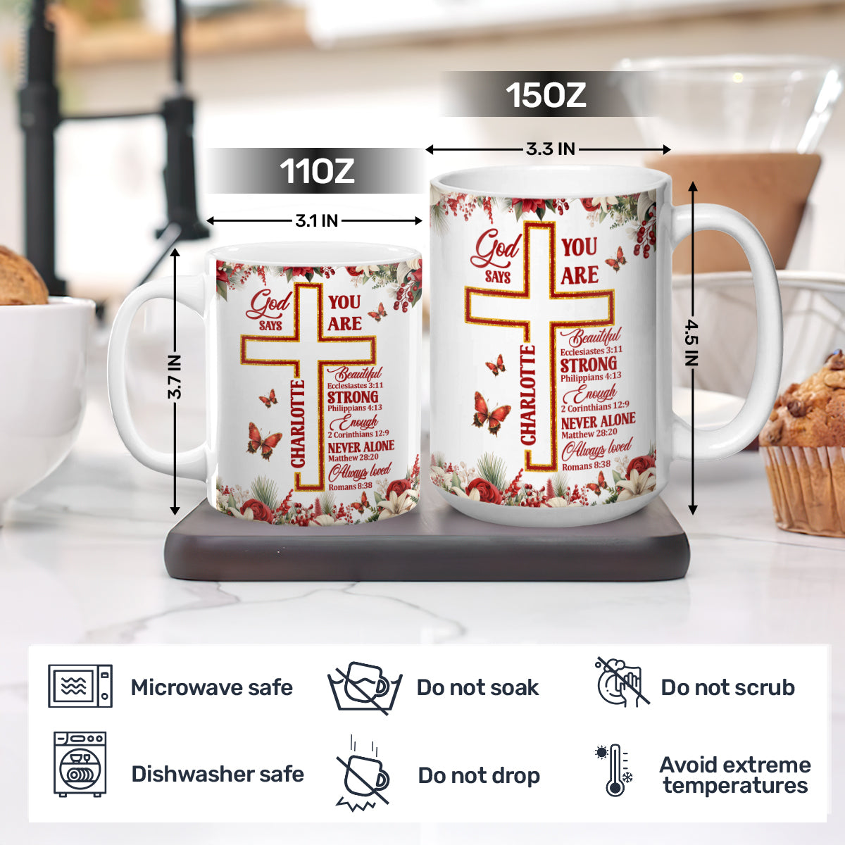 God Says You Are - Personalized Ceramic Coffee Mug