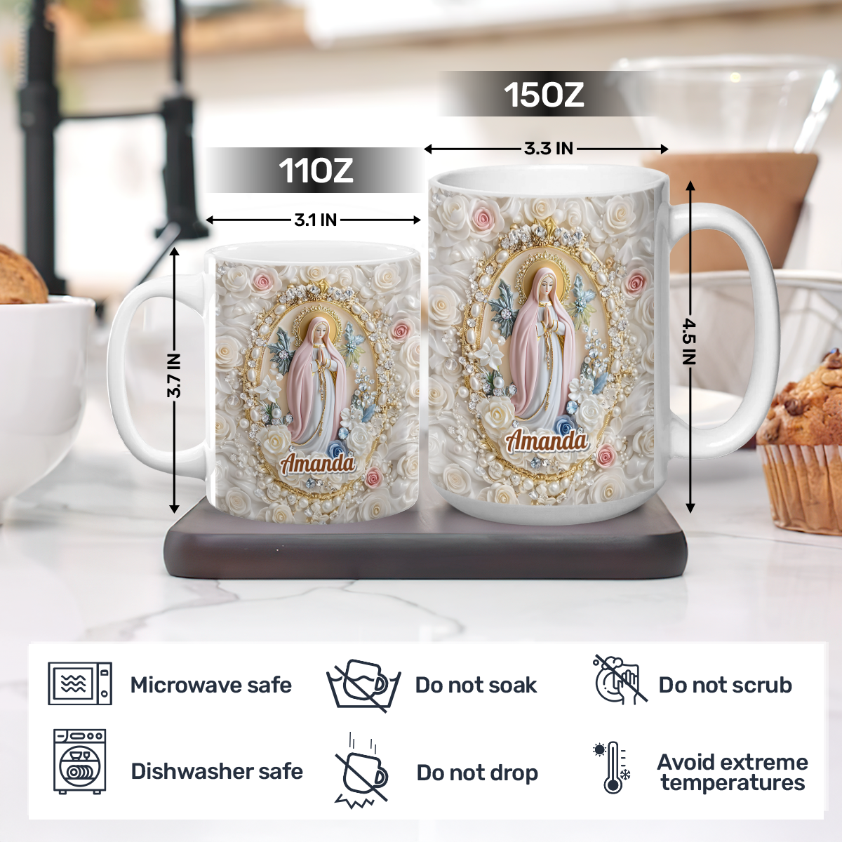Blessed Mary Prayer - Personalized Coffee Mug