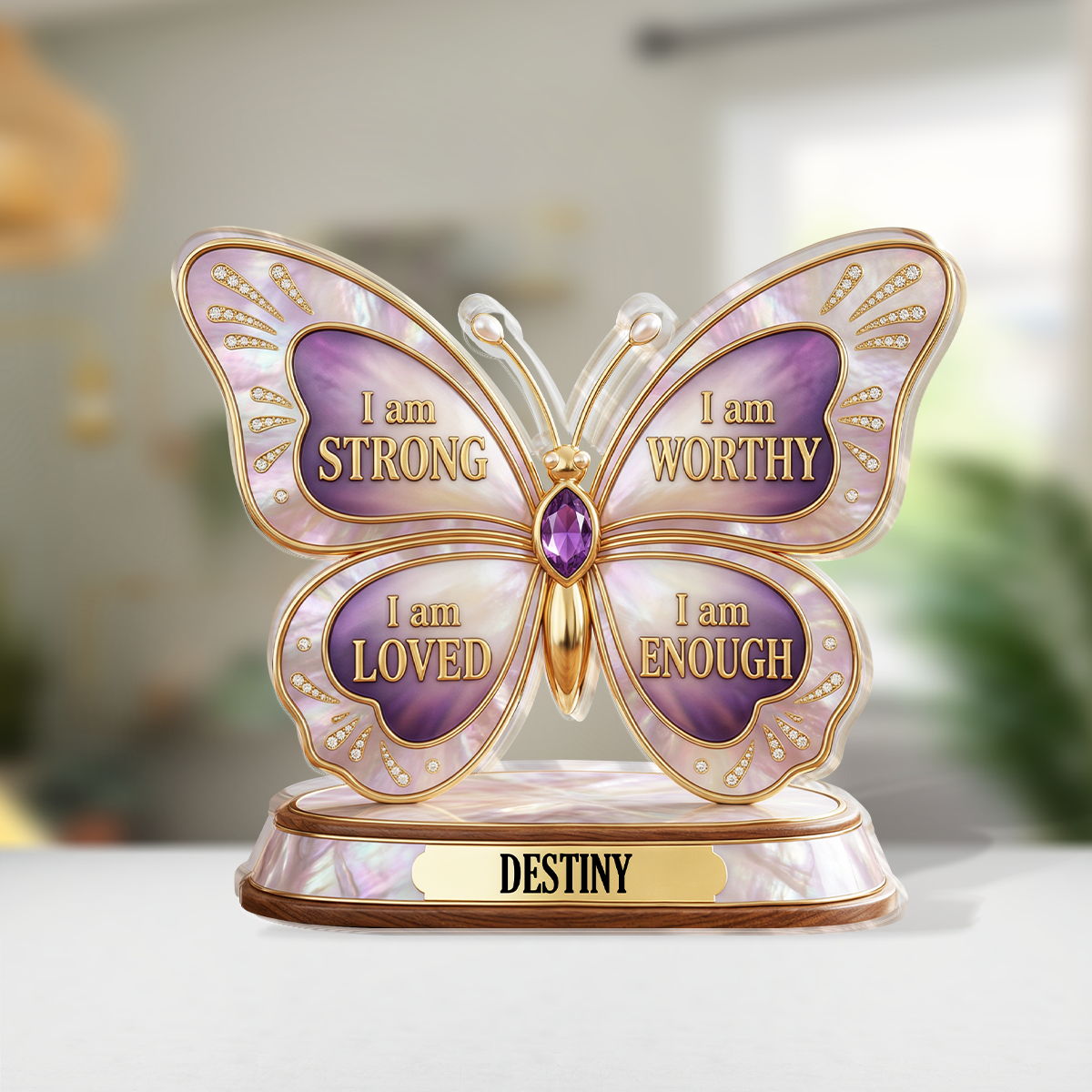 I Am Strong - Personalized Acrylic Plaque GAPJS10084