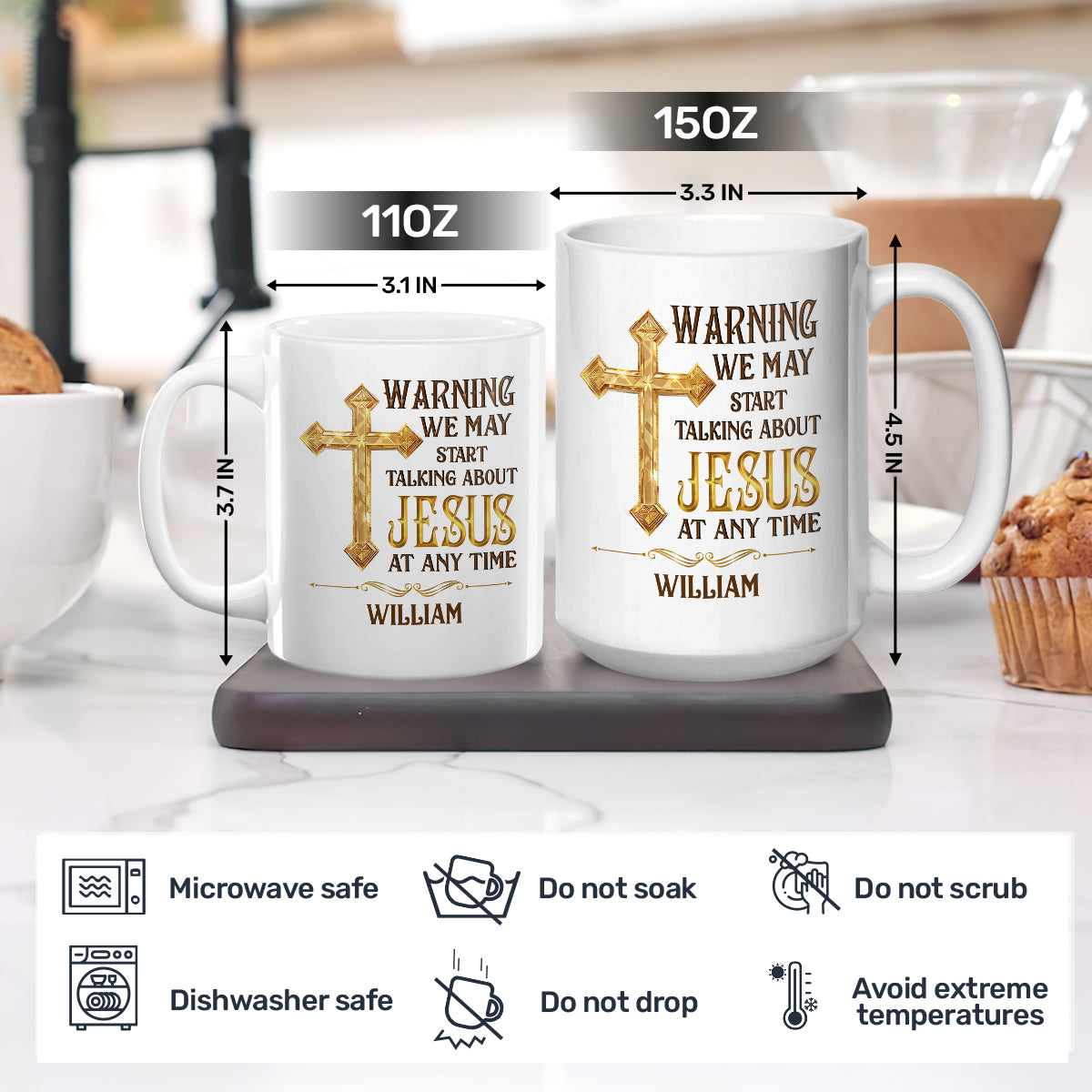 Funny Faith - Personalized Ceramic Coffee Mug