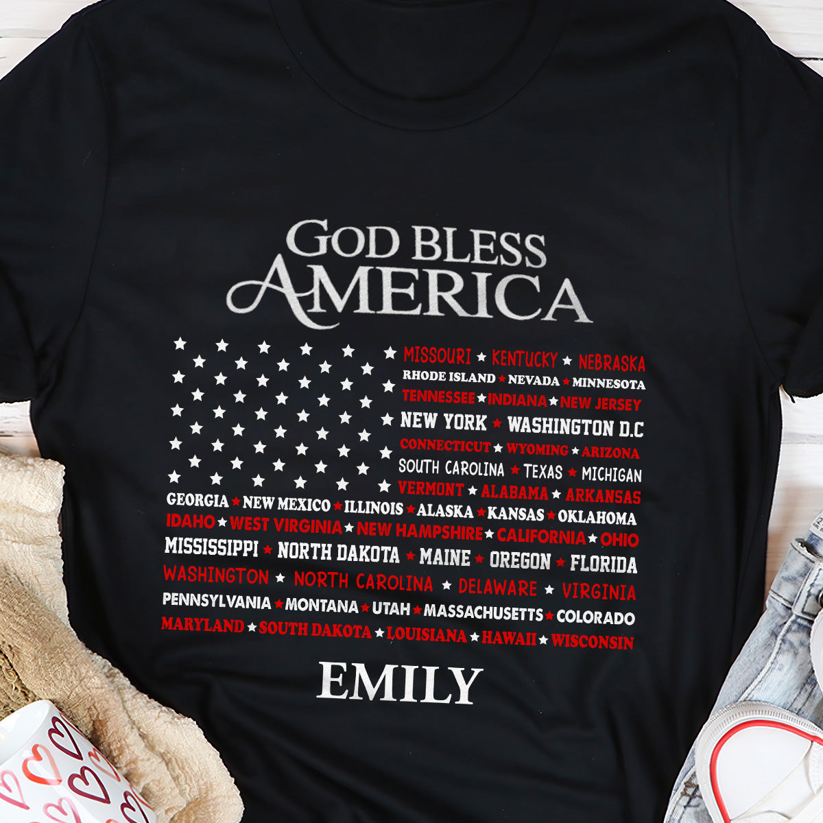 God Bless America - Personalized Unisex T-shirt GMJSTS200059