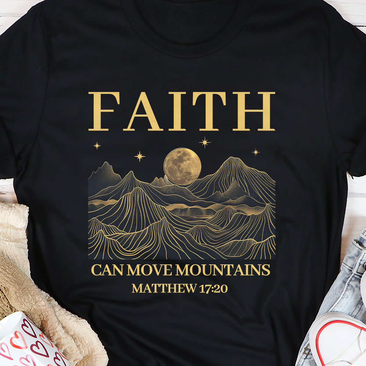 Faith Can Move Mountains - 2D Unisex T-shirt GMJSTS200084