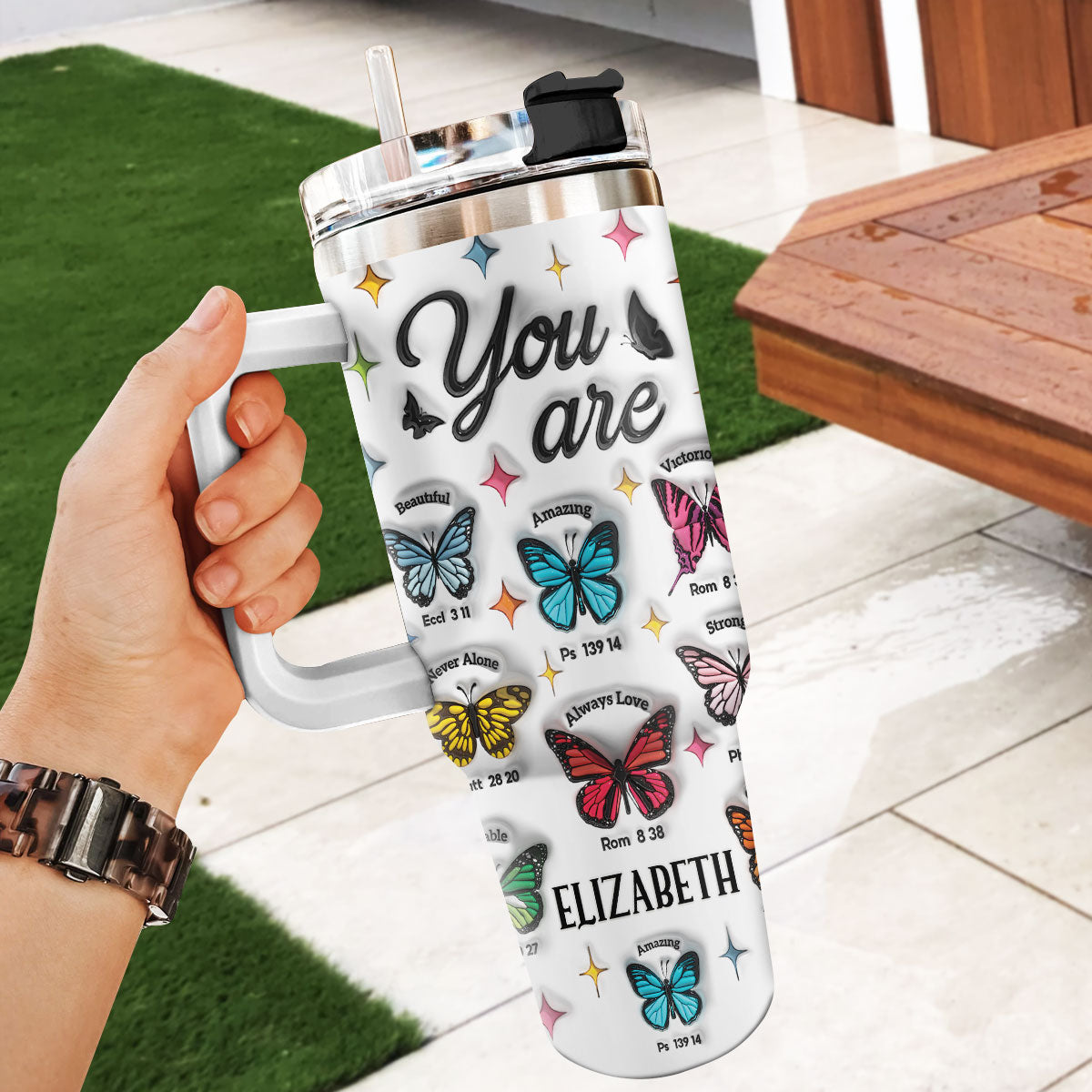 Faith Bible Verse - Personalized Stainless Steel Tumbler