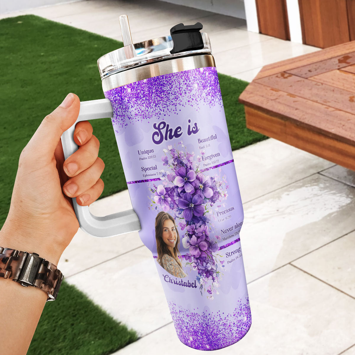 Blessed Is She - Personalized Stainless Steel Tumbler