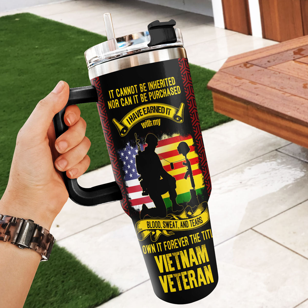 It Cannot Be Inherited - Personalized Military Tumbler