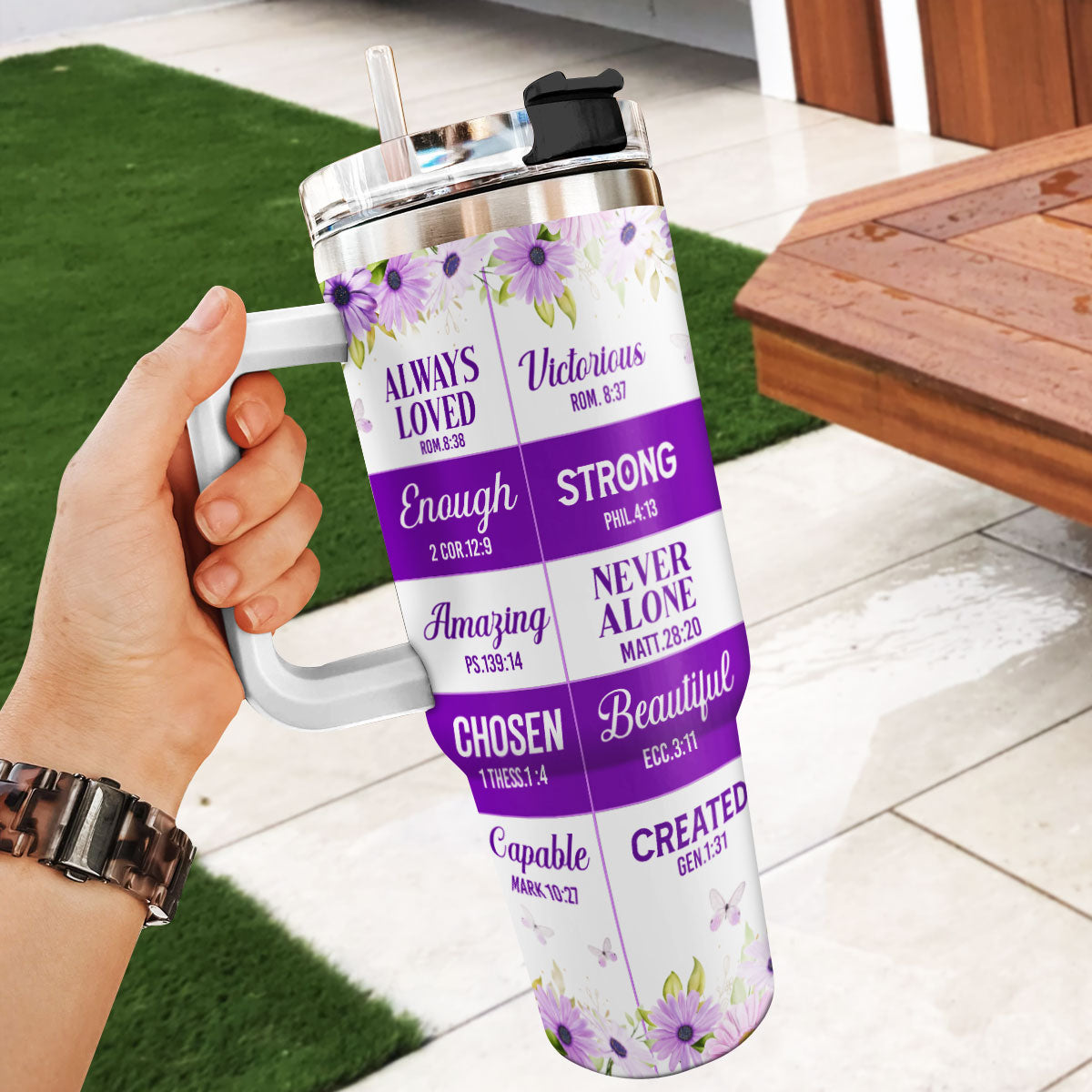 God Says You Are - Personalized Stainless Steel Tumbler - Gift for Women