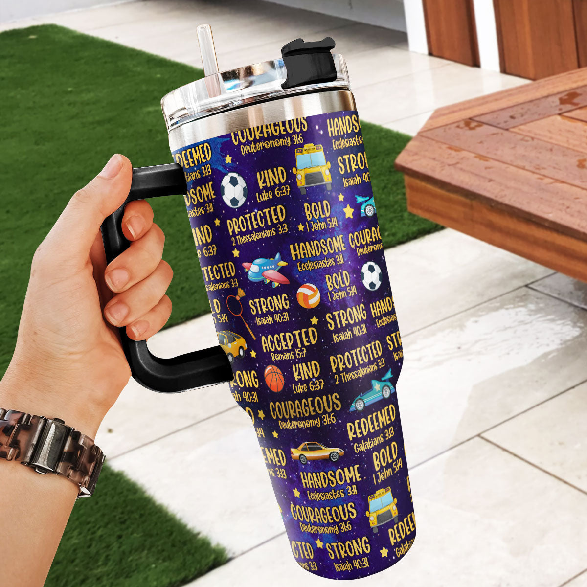 God Says I Am - Personalized Stainless Steel Tumbler