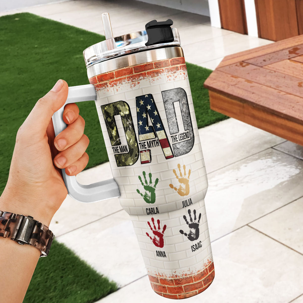 Dear Dad, You're Always Our Number 1 - Personalized Tumbler