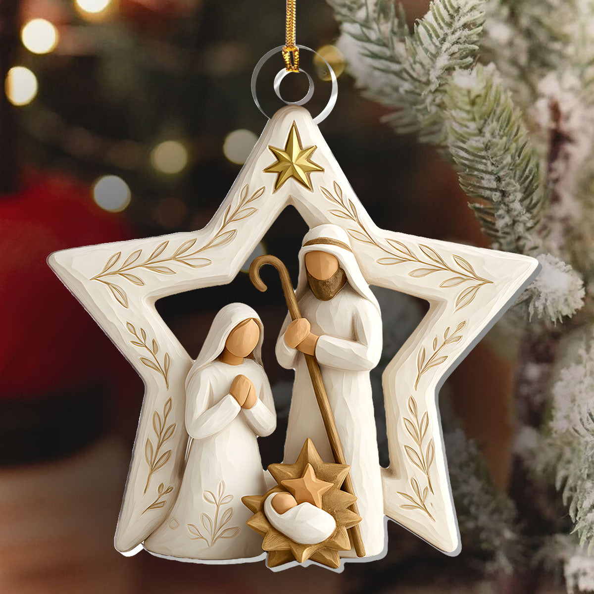 Faith Inspirational Christmas Decor - Acrylic Ornament GOJS10055