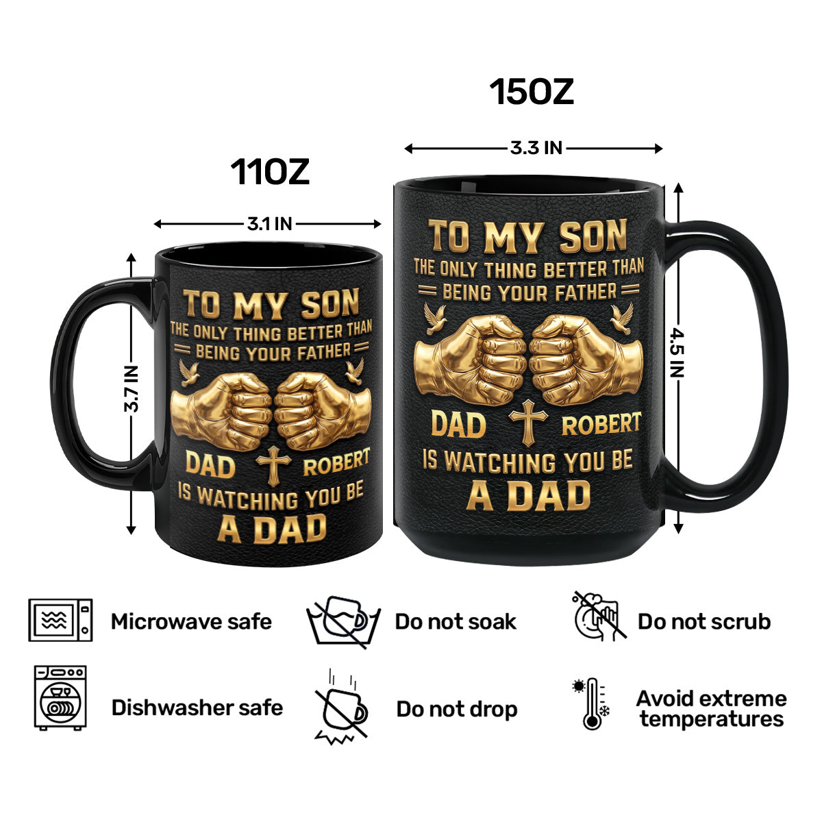 Proud Father - Personalized Coffee Mug for Son