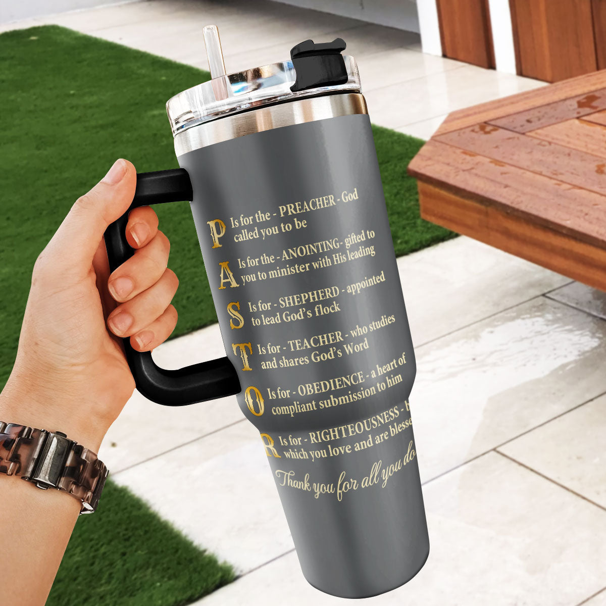 Thank You Pastor - Inspirational Stainless Steel Tumbler