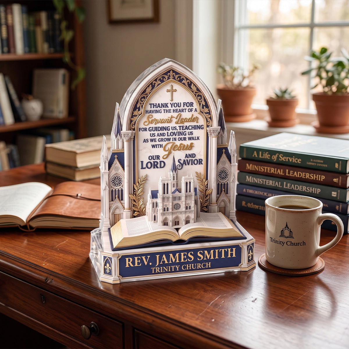 Heart of a Servant Leader - Personalized Acrylic Plaque GAPJS10005