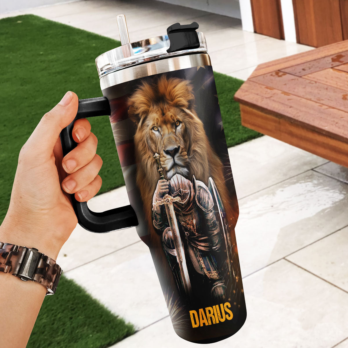 Stand For The Flag - Personalized Stainless Steel Tumbler