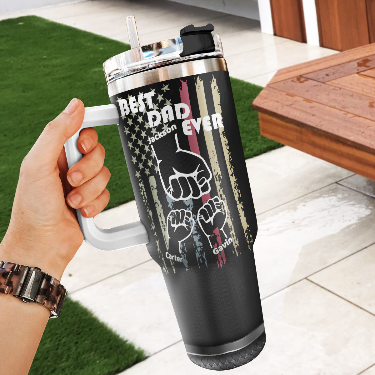 Best Dad Ever - Personalized Stainless Steel Tumbler 20oz