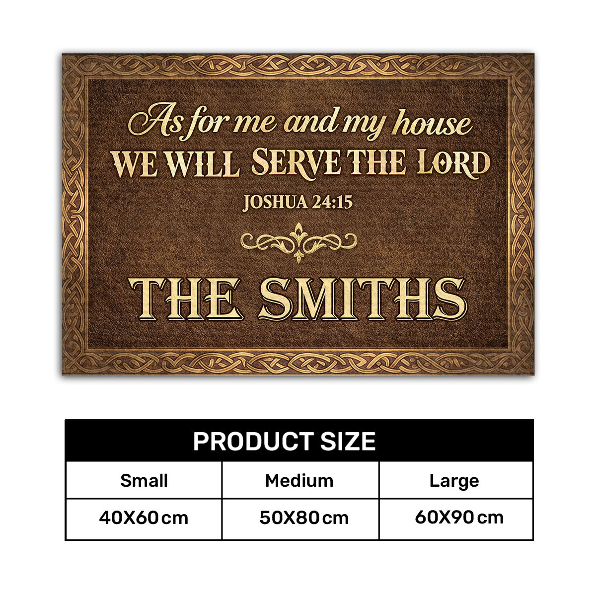 Bible Verse - Personalized Christian Doormat