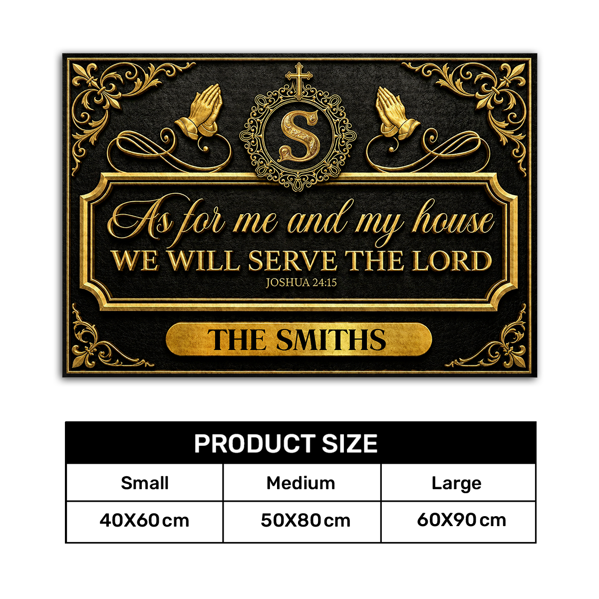 Faith Over Our Home - Personalized Doormat - Christian Home Decor GDMJS10001