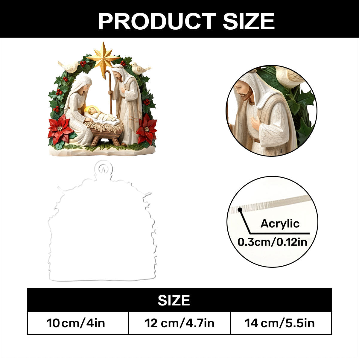 Jesus Is The Reason - Acrylic Ornament - Christian Holiday Decor GOJS10301