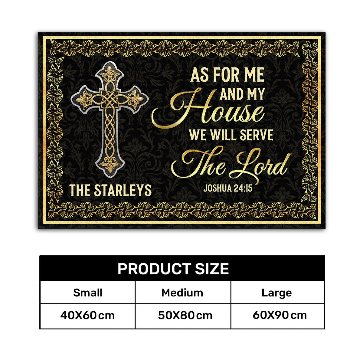 Bible Verse - Christian Faith Doormat - Personalized Home Decor