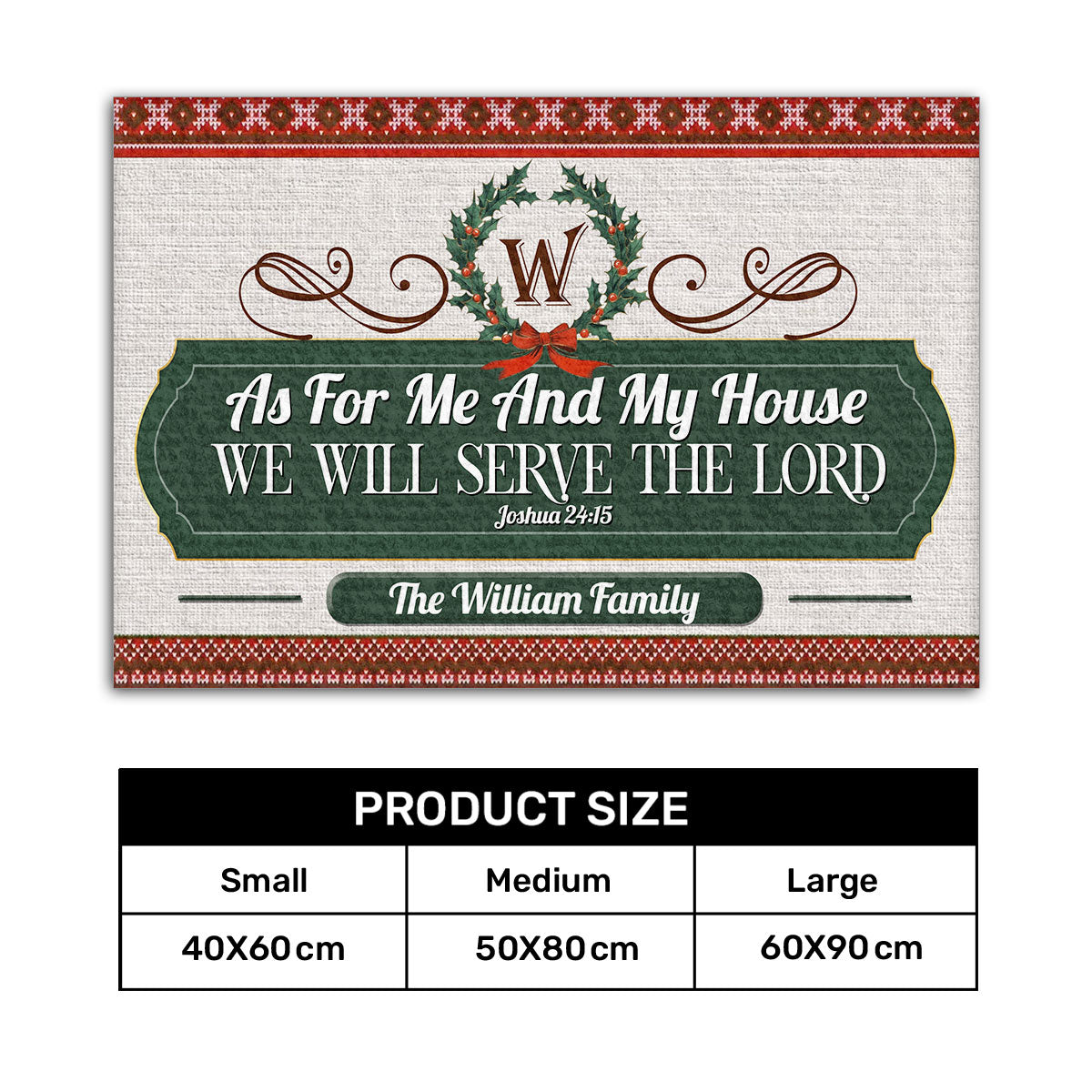Bible Verse - Personalized Doormat for Home