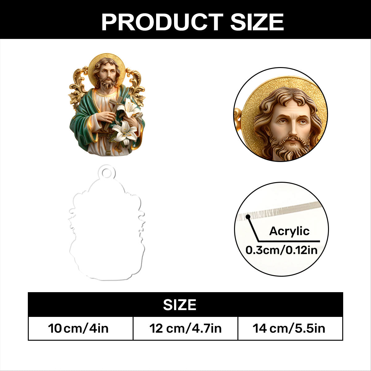 Faithful Carpenter - Acrylic Ornament - Christian Home Decor GOJS10048