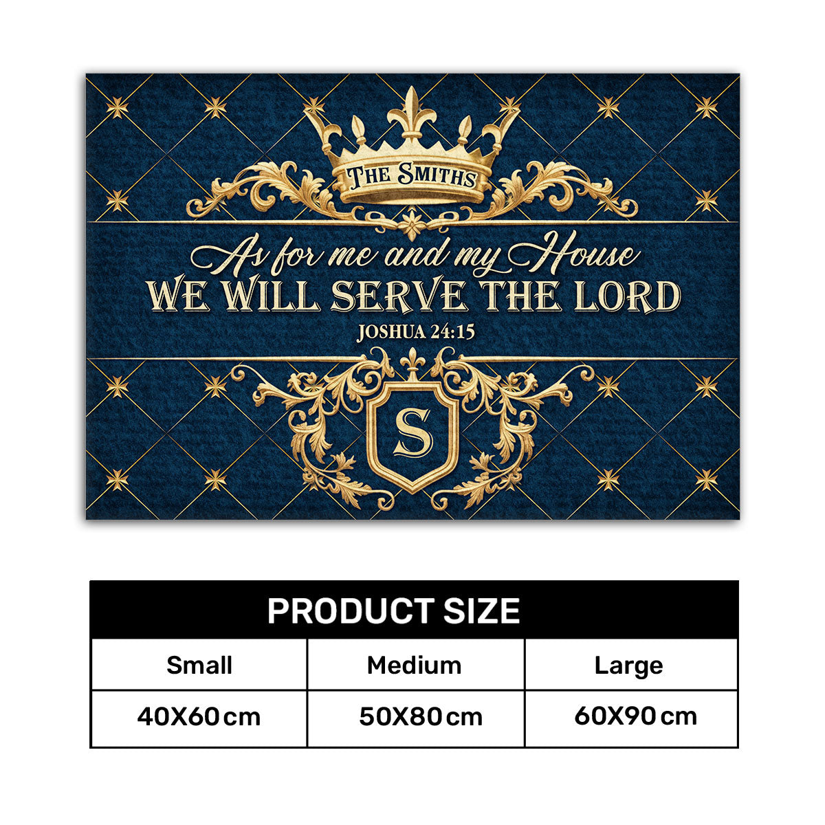 Serve The Lord - Personalized Doormat - Christian Home Decor