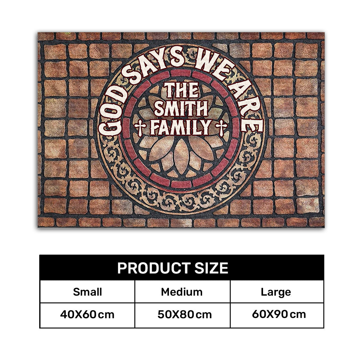 God Says We Are - Personalized Doormat - Christian Faith Home Decor