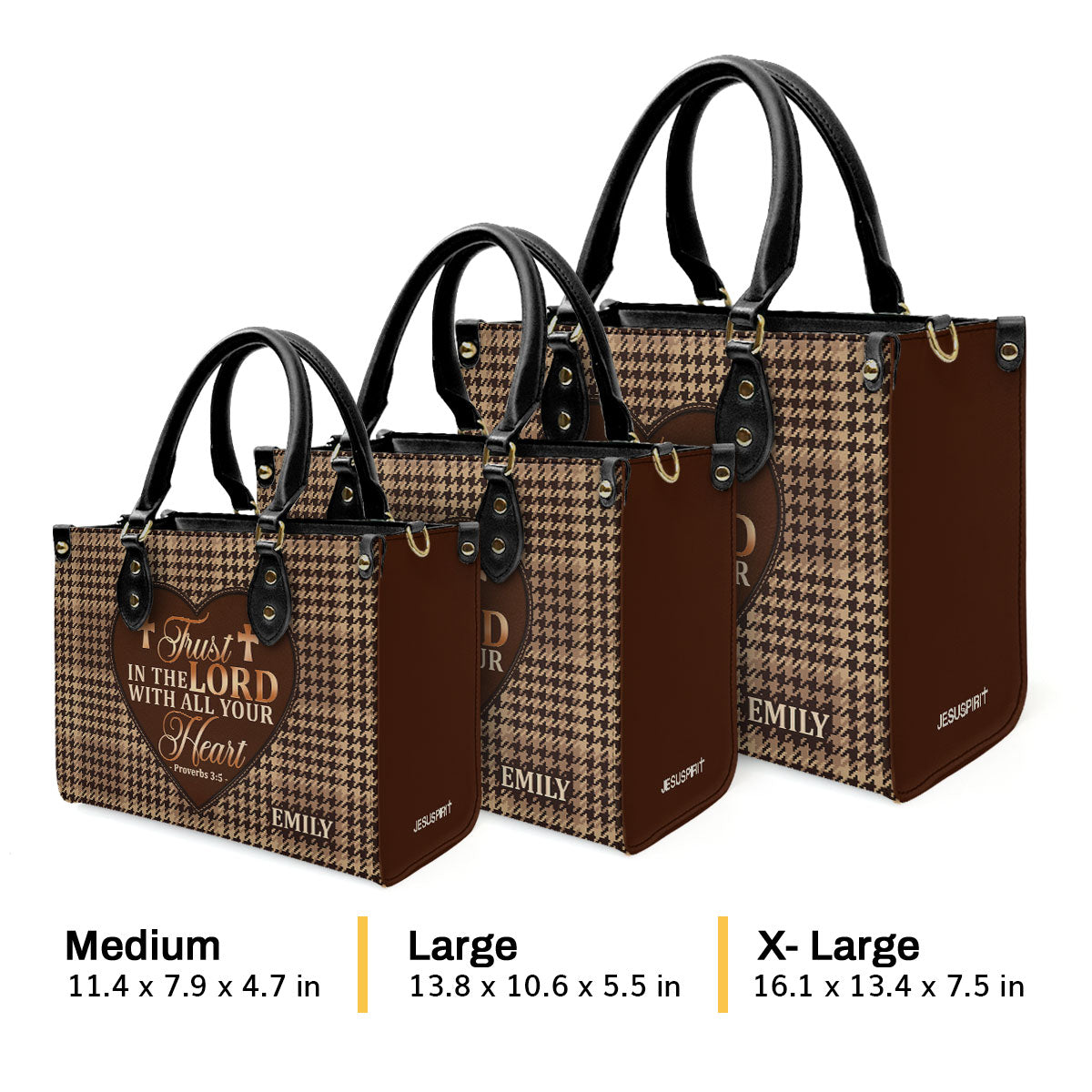 Trust In The Lord - Personalized Leather Handbag GMJSLB200034