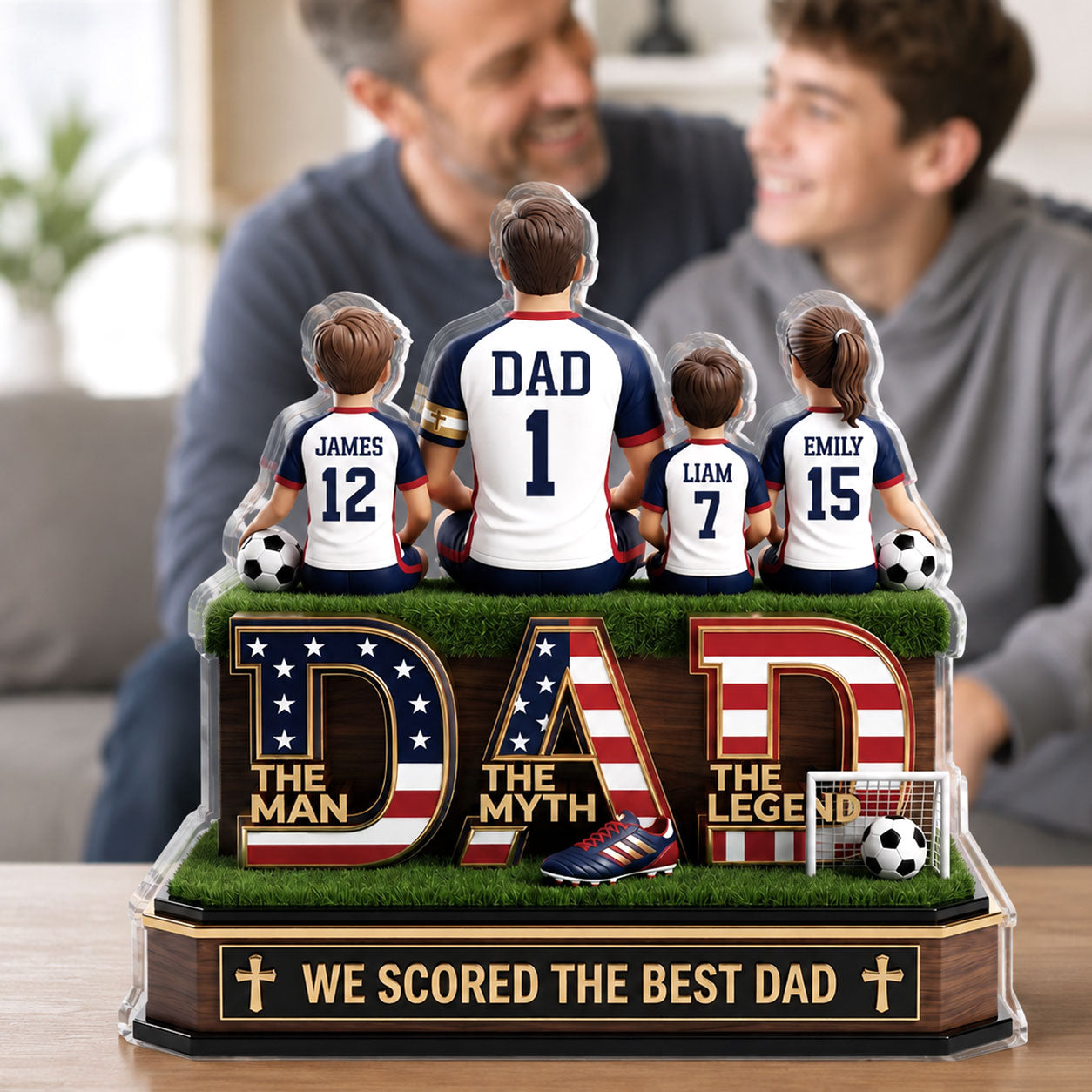 Best Dad - Personalized Custom Shaped Acrylic Plaque GAPJS10029