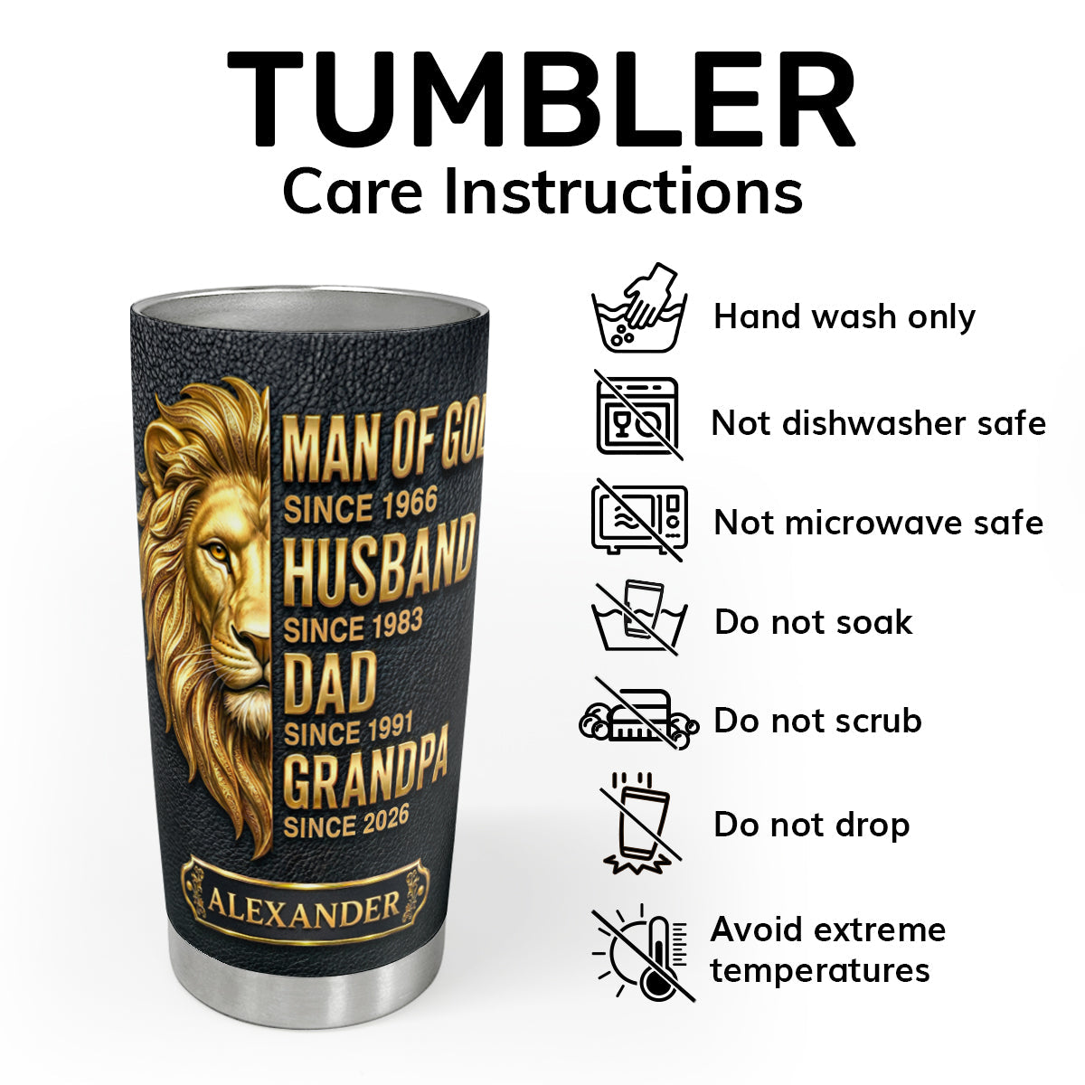 Man Of God Inspiration - Personalized Stainless Steel Tumbler