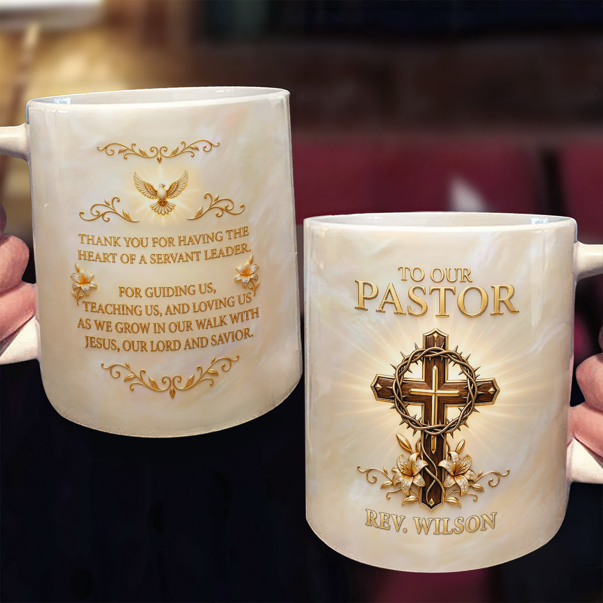 Heart Of A Servant Leader - Personalized Ceramic Coffee Mug