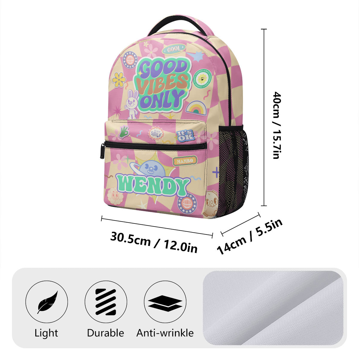 Good Vibes Only - Personalized Backpack for Kids