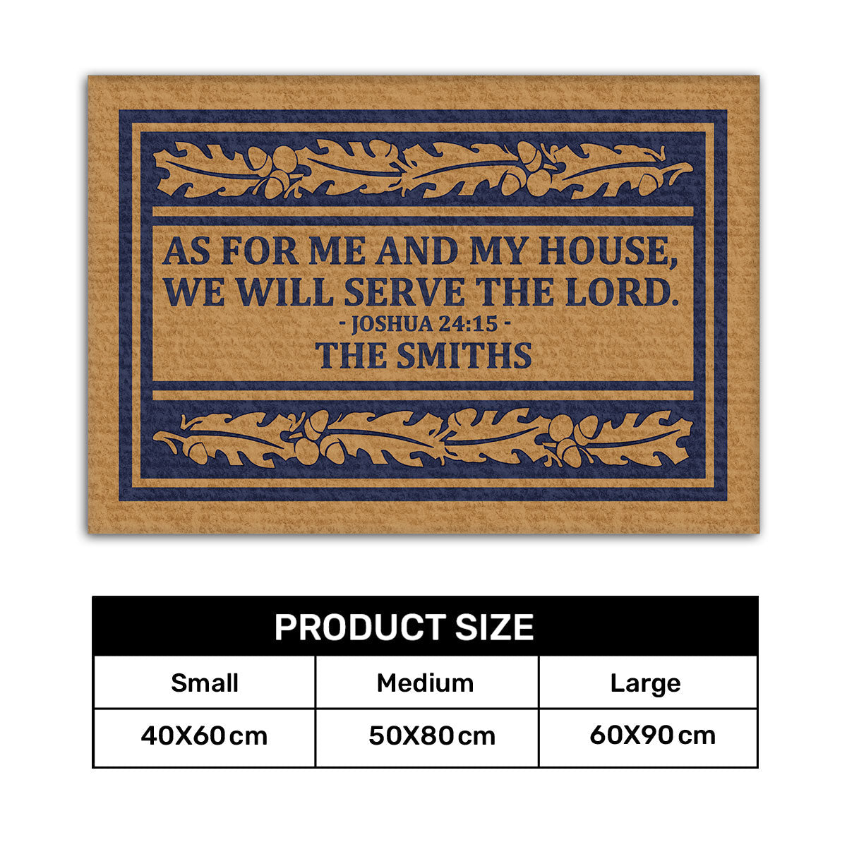Serve The Lord - Personalized Doormat - Christian Faith Home Decor GDMJS10109