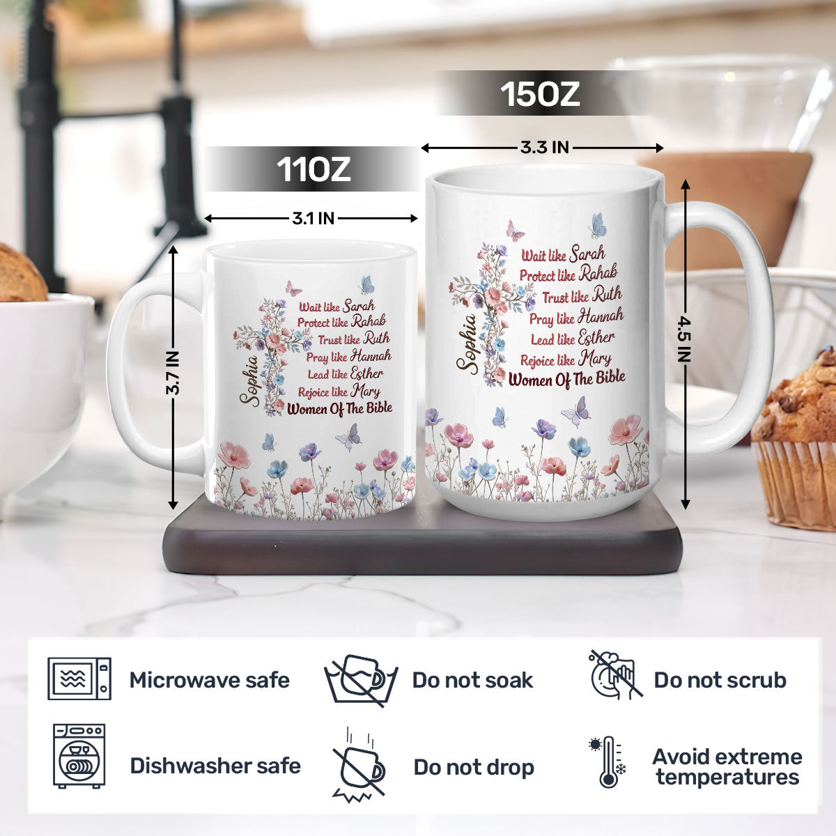 Women Of The Bible - Personalized Ceramic Coffee Mug
