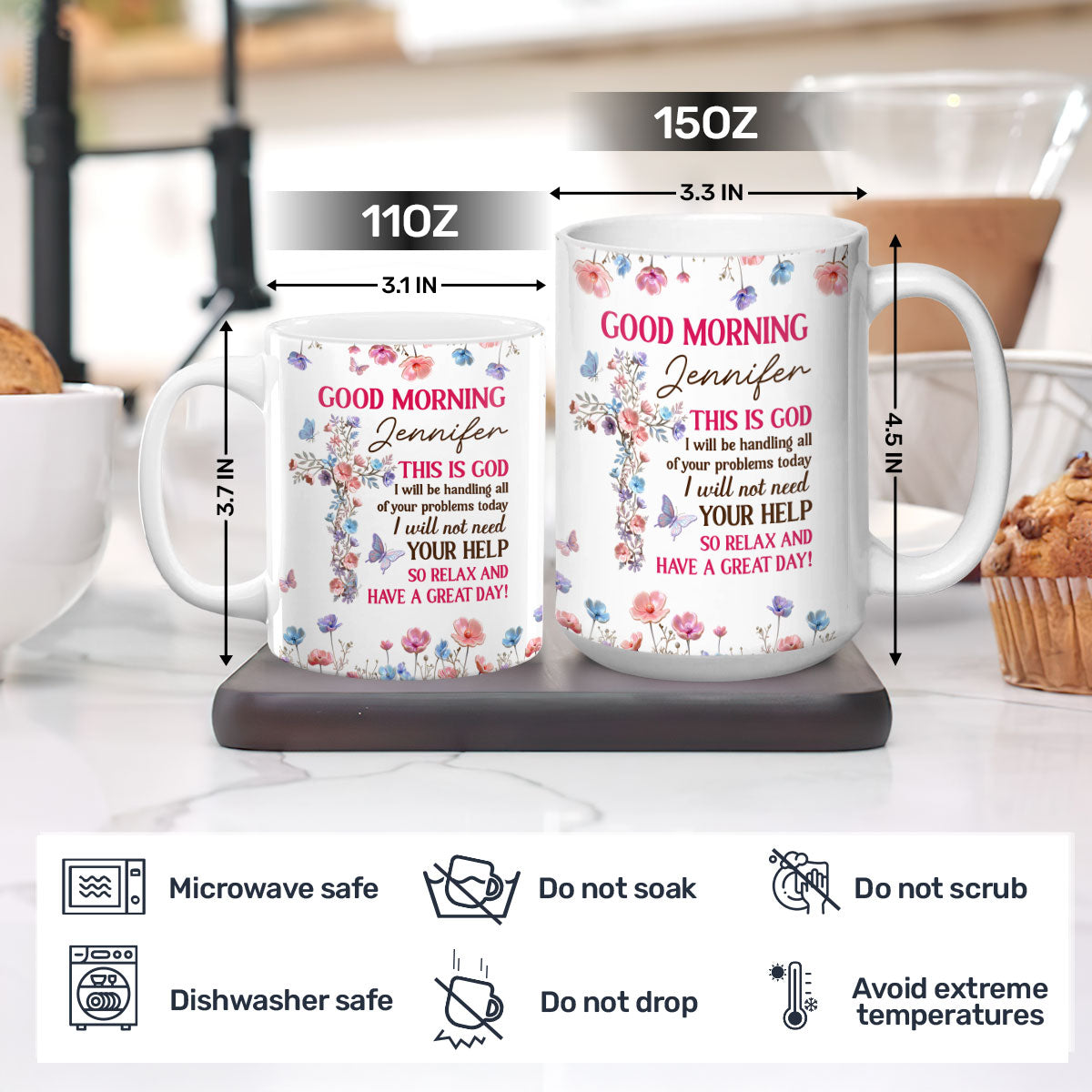 God Handles You Relax - Personalized Coffee Mug - Gift For Her GMGJS10048